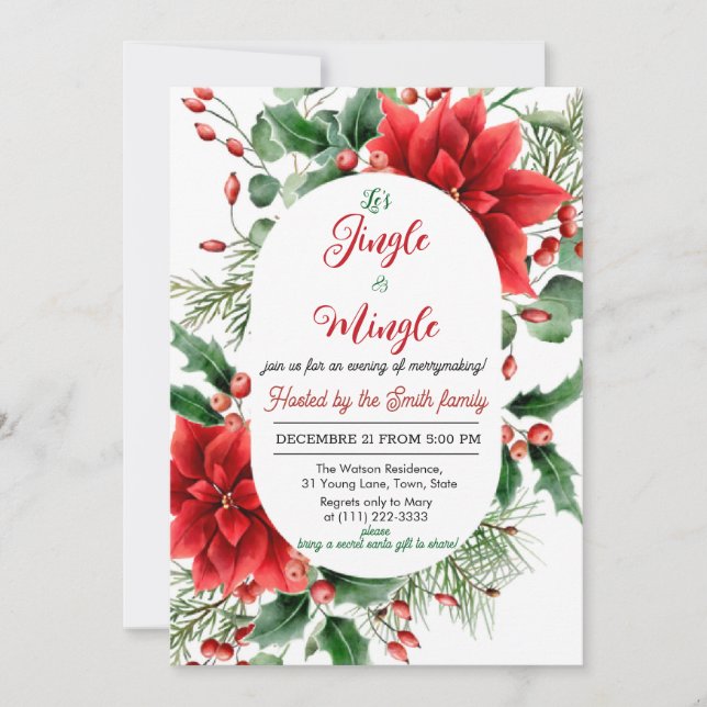 Invitation Fête de Jingle et Mingle (Devant)