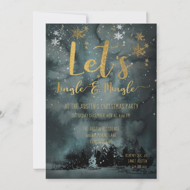Invitation Fête de Jingle & Mingle (Devant)