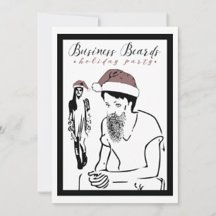 Invitation fête de la barbe d'affaires