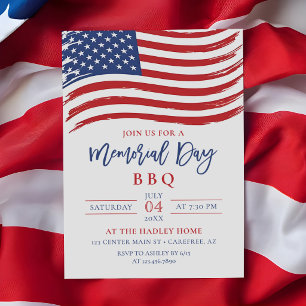 Invitation Fête de la BBQ du jour de l'indépendance