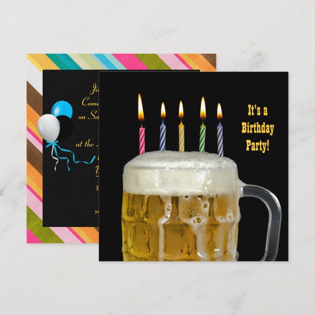 Invitation Fête de la bière (Devant / Derrière)