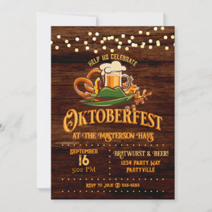Invitation Fête de la bière lumière automne