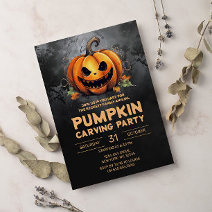 Invitation Fête de la Carotte Citrouille annuelle Halloween