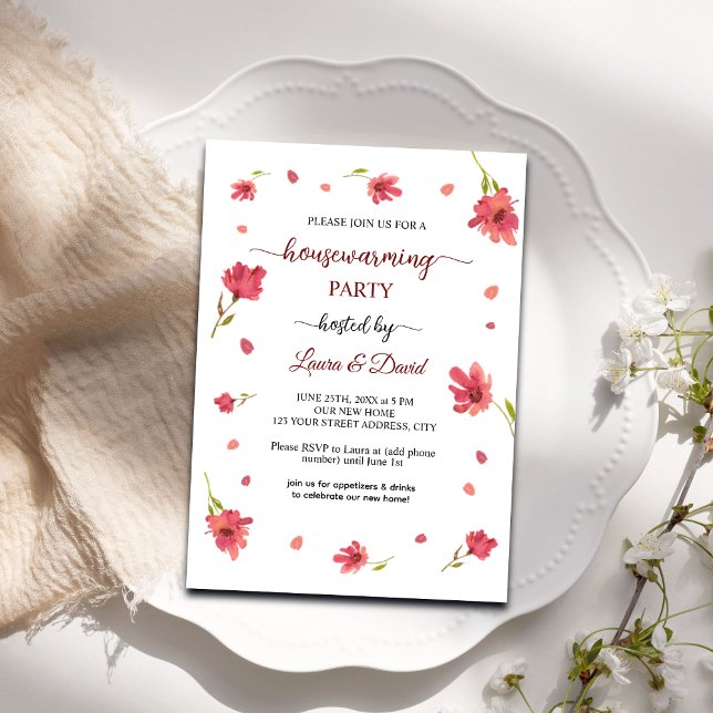 Invitation Fête de la danse Florals (Créateur téléchargé)