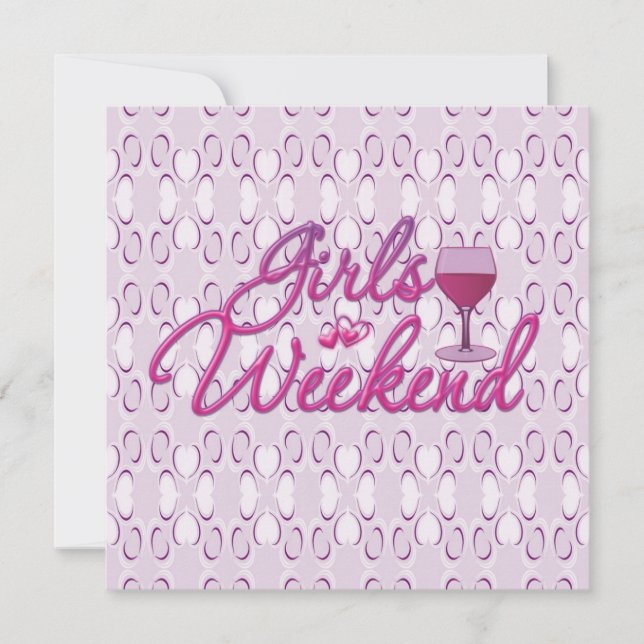 Invitation fête de la fête des filles le week-end (Devant)