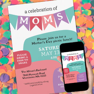 Invitation Fête de la fête des mères de maman