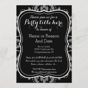 Invitation Fête de la Fille du chat mignon mort toute fête d'