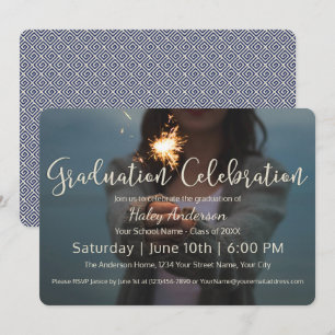 Invitation Fête de la graduation Fireworks