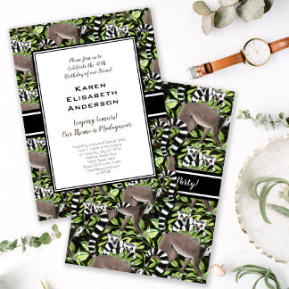 Invitation Fête de la jungle des lémuriens de Madagascar