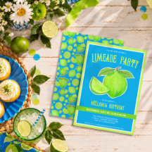 Fête de la Limeade Vert Clair Citron Anniversaire
