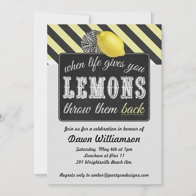 Invitation Fête de la limonade adulte - Divorce Party Girls N (Devant)