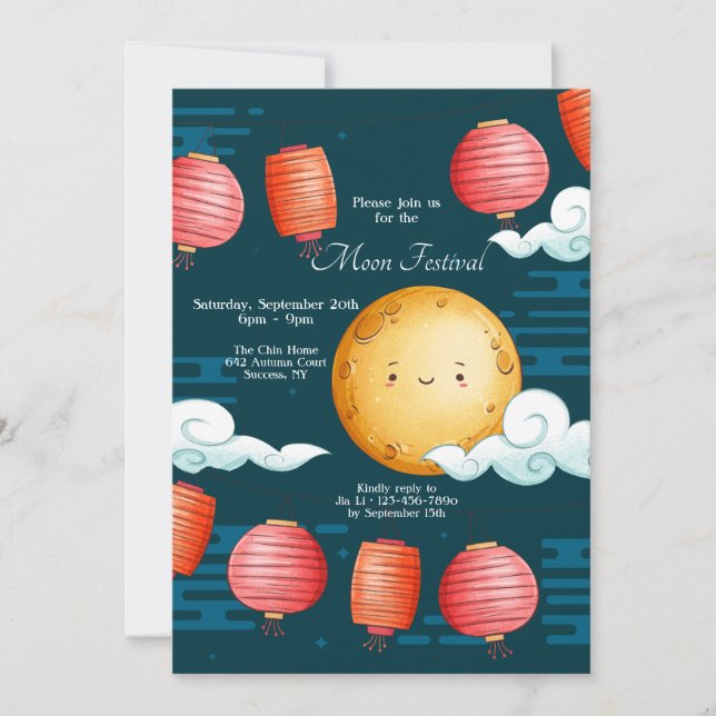 Invitation Fête de la Lune (Devant)