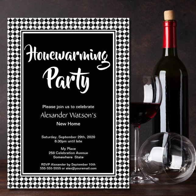 Invitation Fête de la Maison Blanche Noire (Créateur téléchargé)