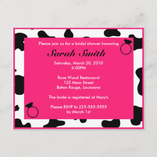 Invitation Fête de la mariée