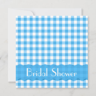 Invitation Fête de la mariée bleue de thé
