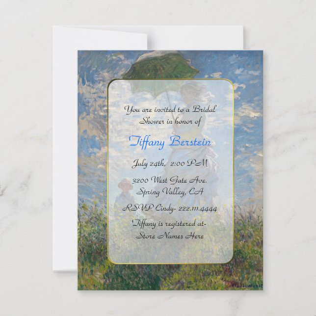 Invitation Fête de la mariée de beaux-arts de Monet (Devant)