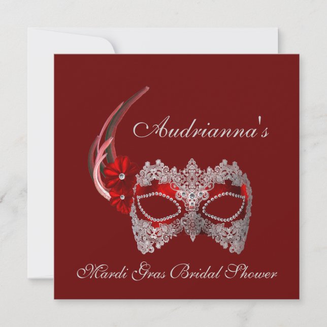 Invitation "Fête de la mariée de mardi gras " (Devant)