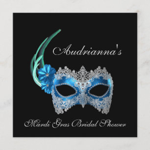 Invitation "Fête de la mariée de mardi gras "