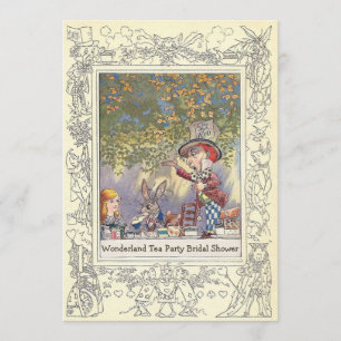Invitation Fête de la mariée de thé du pays des merveilles du