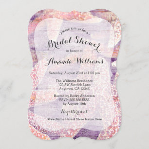 Invitation Fête de la mariée découpée avec des matrices par