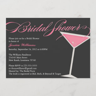 Invitation Fête de la mariée Martini