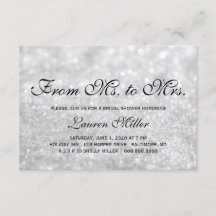 Invitation - Fête de la mariée ouvrière argentée