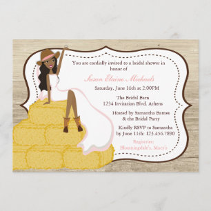 Invitation Fête de la mariée rose chic de jeune mariée de