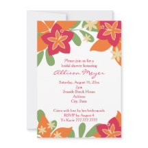 Fête de la mariée tropicale orange rose de fleur