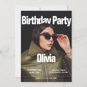 Invitation Fête de la mode magazine photo anniversaire