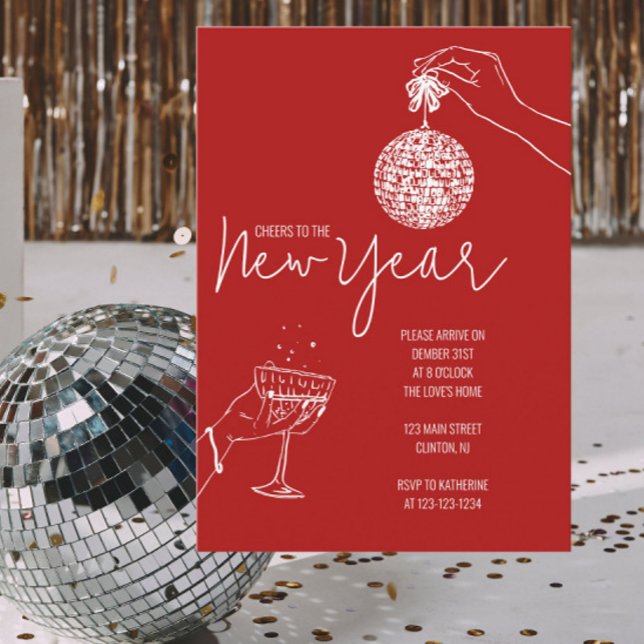 Invitation fête de la nouvelle année (Créateur téléchargé)