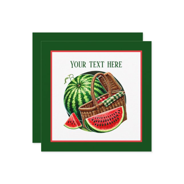 Invitation fête de la pastèque (Devant/Arrière en situation)