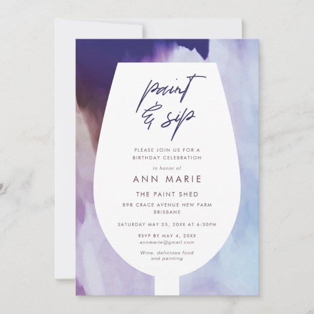 Invitation Fête de la peinture et de la sieste (Devant)