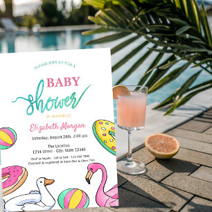 Invitation Fête de la piscine d'été