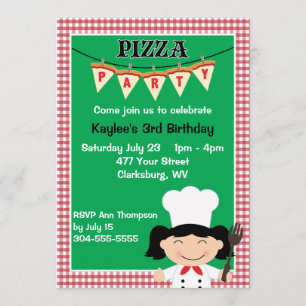 Invitation Fête de la pizza