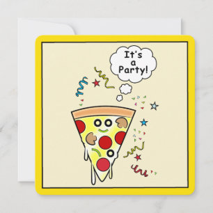 Invitation Fête de la pizza d'anniversaire