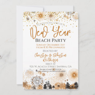 Invitation Fête de la plage du Nouvel An