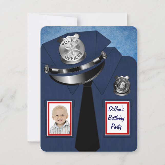 Invitation Fête de la Policeman (Devant)
