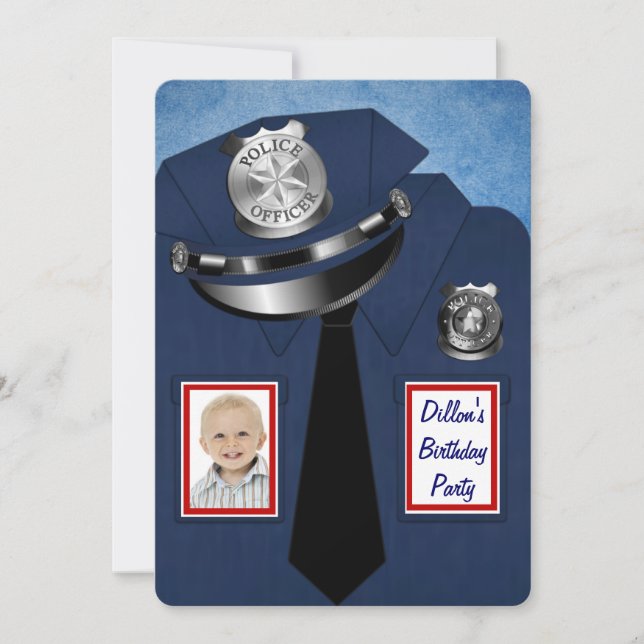 Invitation Fête de la Policeman (Devant)