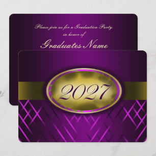 Invitation Fête de la promotion 2027 Violet et Or