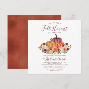 Invitation Fête de la récolte d'automne, Fête d'automne, Comm