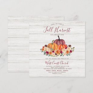 Invitation Fête de la récolte d'automne Pique-nique de l'égli