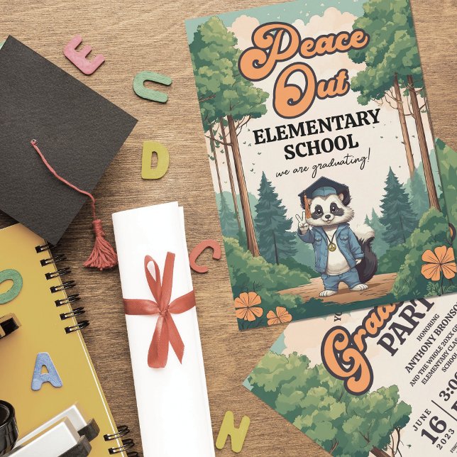 Invitation Fête de la remise des diplômes de l'école primaire (Créateur téléchargé)