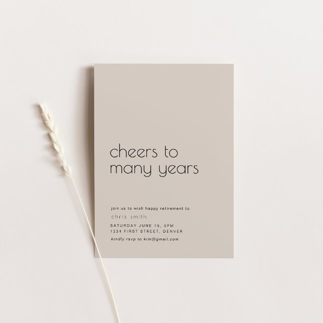 Invitation Fête de la retraite de plusieurs années (Créateur téléchargé)