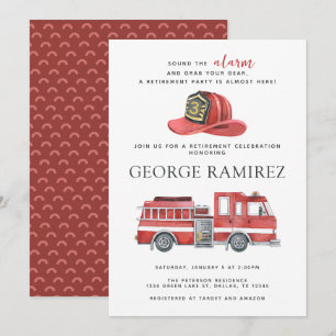 Invitation Fête de la retraite des pompiers