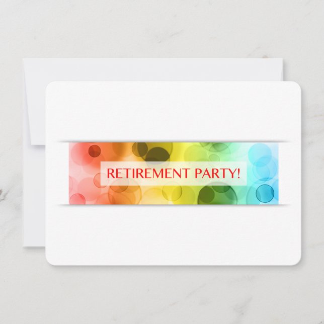 Invitation fête de la retraite (rainbow bokeh) (Devant)