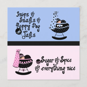 Invitation Fête de la Révélation de genre au Berceau rose et