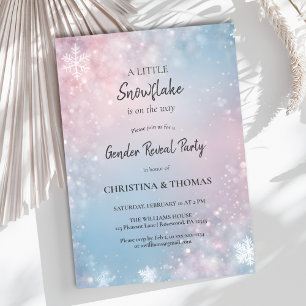 Invitation Fête de la révélation de genre hivernale