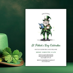 Invitation Fête de la Saint-Patrick du Leprechaun religieux