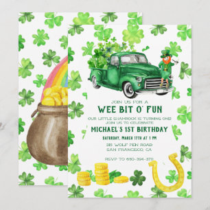 Invitation Fête de la Saint-Patrick Fête d'anniversaire