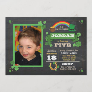 Invitation Fête de la Saint-Patrick Fête d'anniversaire Invit